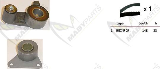 Mabyparts OBK010412 - Комплект ременя ГРМ autozip.com.ua