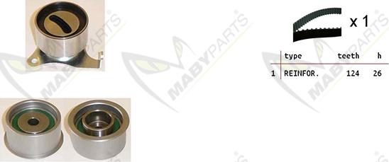 Mabyparts OBK010485 - Комплект ременя ГРМ autozip.com.ua