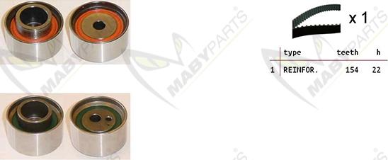 Mabyparts OBK010481 - Комплект ременя ГРМ autozip.com.ua