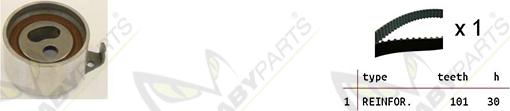Mabyparts OBK010487 - Комплект ременя ГРМ autozip.com.ua