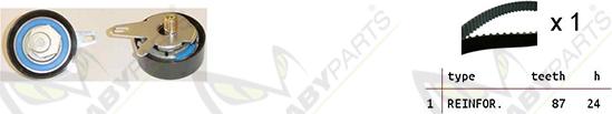 Mabyparts OBK010434 - Комплект ременя ГРМ autozip.com.ua