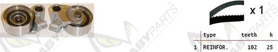 Mabyparts OBK010431 - Комплект ременя ГРМ autozip.com.ua