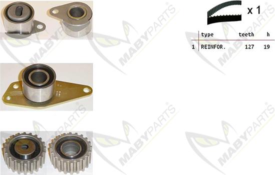 Mabyparts OBK010426 - Комплект ременя ГРМ autozip.com.ua