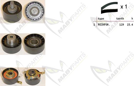 Mabyparts OBK010420 - Комплект ременя ГРМ autozip.com.ua