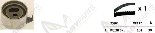 Mabyparts OBK010473 - Комплект ременя ГРМ autozip.com.ua