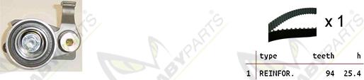 Mabyparts OBK010477 - Комплект ременя ГРМ autozip.com.ua