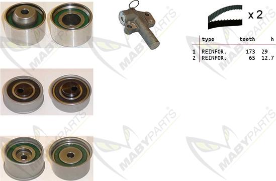 Mabyparts OBK010518 - Комплект ременя ГРМ autozip.com.ua