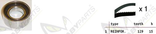 Mabyparts OBK010042 - Комплект ременя ГРМ autozip.com.ua