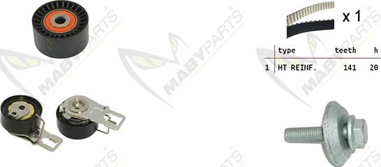 Mabyparts OBK010060 - Комплект ременя ГРМ autozip.com.ua