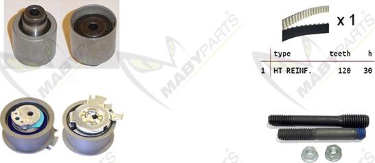 Mabyparts OBK010037 - Комплект ременя ГРМ autozip.com.ua