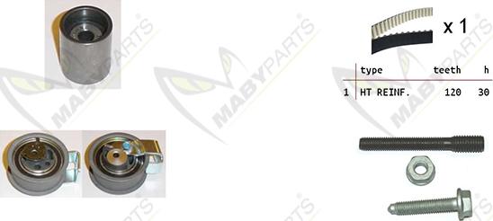 Mabyparts OBK010075 - Комплект ременя ГРМ autozip.com.ua