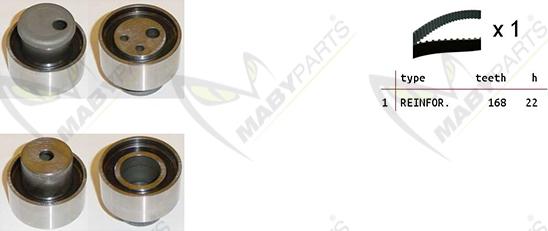 Mabyparts OBK010070 - Комплект ременя ГРМ autozip.com.ua