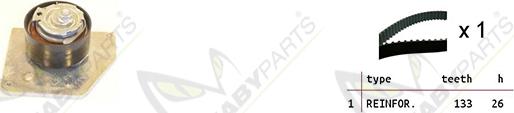 Mabyparts OBK010144 - Комплект ременя ГРМ autozip.com.ua