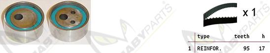 Mabyparts OBK010145 - Комплект ременя ГРМ autozip.com.ua
