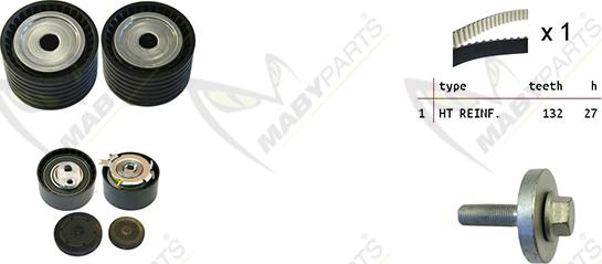 Mabyparts OBK010147 - Комплект ременя ГРМ autozip.com.ua