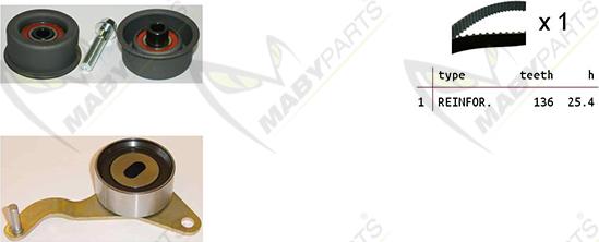 Mabyparts OBK010169 - Комплект ременя ГРМ autozip.com.ua
