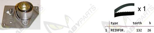 Mabyparts OBK010105 - Комплект ременя ГРМ autozip.com.ua
