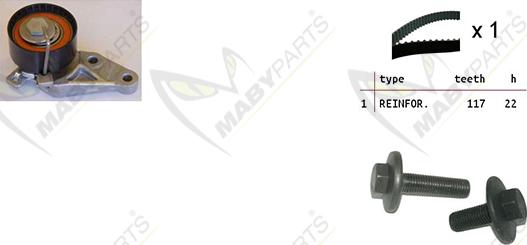 Mabyparts OBK010100 - Комплект ременя ГРМ autozip.com.ua