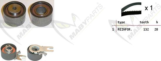 Mabyparts OBK010118 - Комплект ременя ГРМ autozip.com.ua