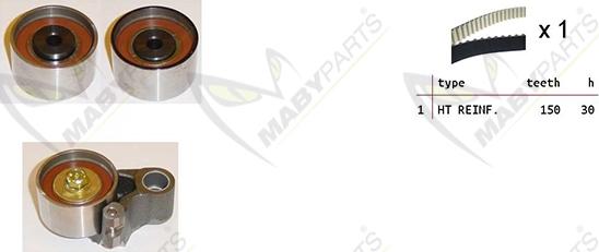 Mabyparts OBK010189 - Комплект ременя ГРМ autozip.com.ua