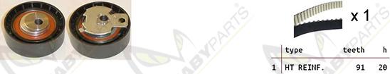 Mabyparts OBK010182 - Комплект ременя ГРМ autozip.com.ua