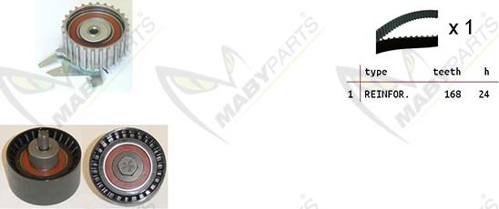 Mabyparts OBK010130 - Комплект ременя ГРМ autozip.com.ua