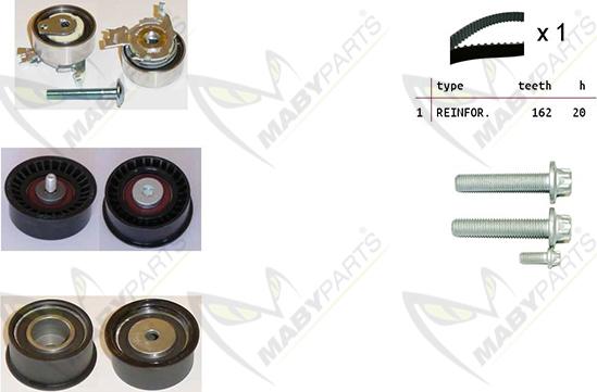 Mabyparts OBK010133 - Комплект ременя ГРМ autozip.com.ua