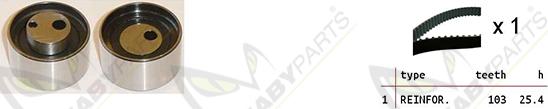 Mabyparts OBK010171 - Комплект ременя ГРМ autozip.com.ua