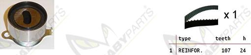 Mabyparts OBK010366 - Комплект ременя ГРМ autozip.com.ua