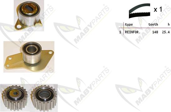 Mabyparts OBK010367 - Комплект ременя ГРМ autozip.com.ua