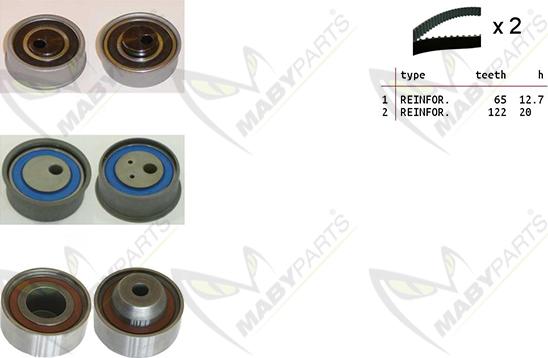 Mabyparts OBK010308 - Комплект ременя ГРМ autozip.com.ua