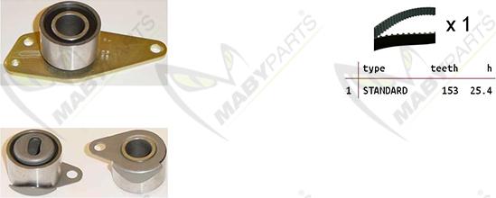 Mabyparts OBK010302 - Комплект ременя ГРМ autozip.com.ua