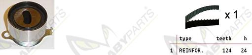 Mabyparts OBK010313 - Комплект ременя ГРМ autozip.com.ua