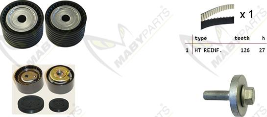 Mabyparts OBK010339 - Комплект ременя ГРМ autozip.com.ua