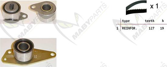 Mabyparts OBK010335 - Комплект ременя ГРМ autozip.com.ua