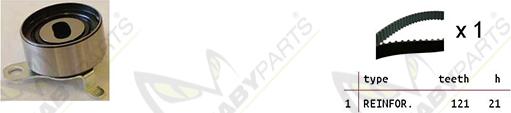 Mabyparts OBK010329 - Комплект ременя ГРМ autozip.com.ua