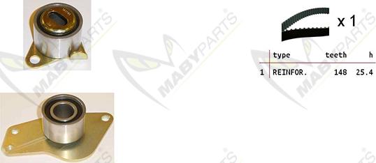 Mabyparts OBK010295 - Комплект ременя ГРМ autozip.com.ua