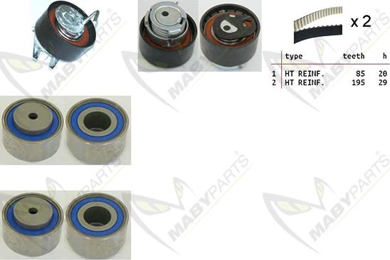 Mabyparts OBK010241 - Комплект ременя ГРМ autozip.com.ua