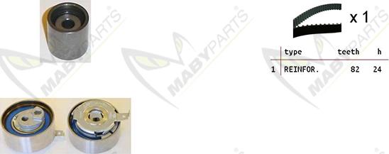 Mabyparts OBK010248 - Комплект ременя ГРМ autozip.com.ua