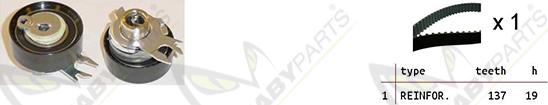 Mabyparts OBK010251 - Комплект ременя ГРМ autozip.com.ua