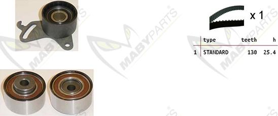 Mabyparts OBK010252 - Комплект ременя ГРМ autozip.com.ua