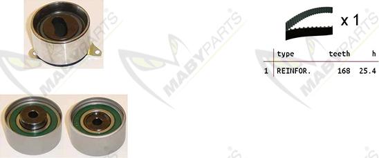 Mabyparts OBK010265 - Комплект ременя ГРМ autozip.com.ua