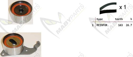 Mabyparts OBK010263 - Комплект ременя ГРМ autozip.com.ua