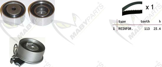 Mabyparts OBK010209 - Комплект ременя ГРМ autozip.com.ua