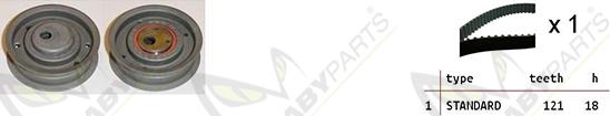 Mabyparts OBK010203 - Комплект ременя ГРМ autozip.com.ua