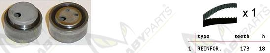 Mabyparts OBK010216 - Комплект ременя ГРМ autozip.com.ua