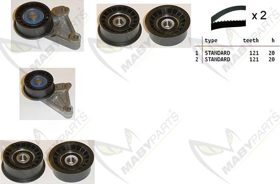 Mabyparts OBK010281 - Комплект ременя ГРМ autozip.com.ua