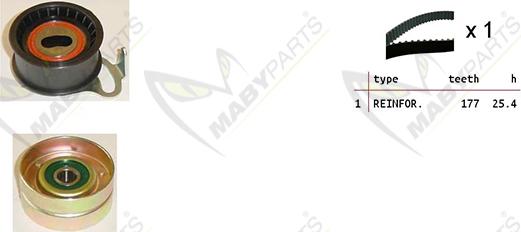 Mabyparts OBK010236 - Комплект ременя ГРМ autozip.com.ua