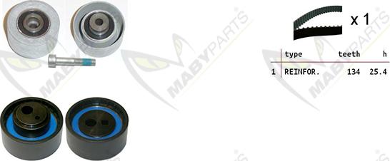 Mabyparts OBK010237 - Комплект ременя ГРМ autozip.com.ua