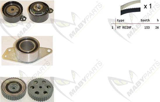 Mabyparts OBK010275 - Комплект ременя ГРМ autozip.com.ua